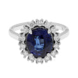 18K White Gold 2.97 Carat Sapphire Ring Fine Jewellery Modaselle