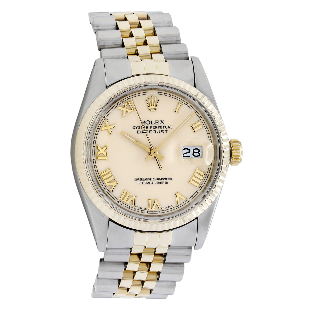 Rolex Stainless Steel 18K Yellow Gold Datejust 36 16013 Watches Rolex