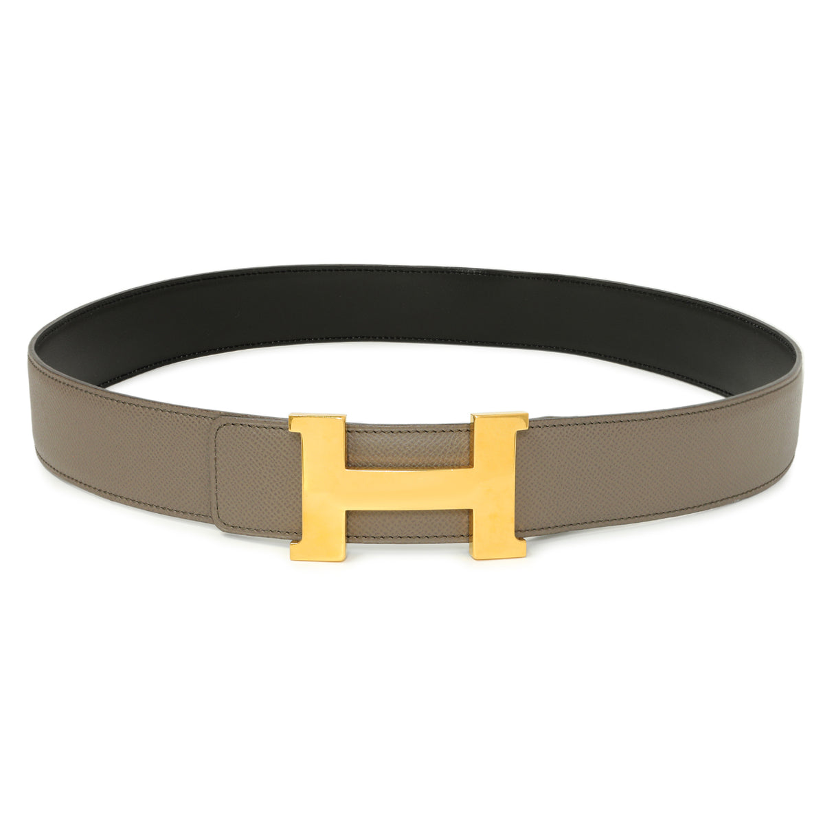 Hermes Etain Black Epsom Box Constance H 40mm Belt