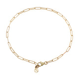 14K Yellow Gold Paperclip Link Bracelet Fine Jewellery Modaselle