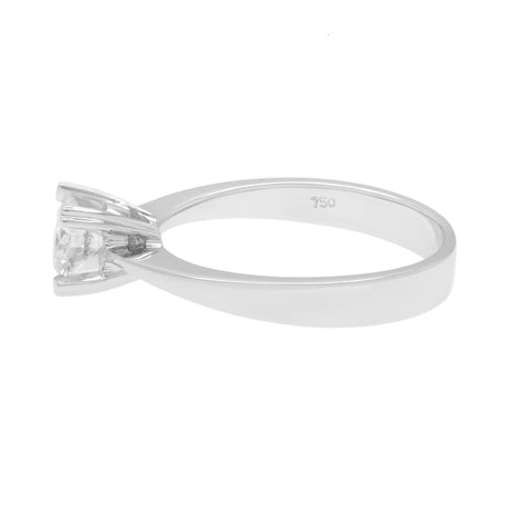 18K White Gold 0.50 Carat Diamond Solitaire Ring Fine Jewellery Modaselle