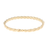 David Yurman 18K Yellow Gold Diamond 5mm Sculpted Cable Flex Bracelet Designer Jewellery David Yurman