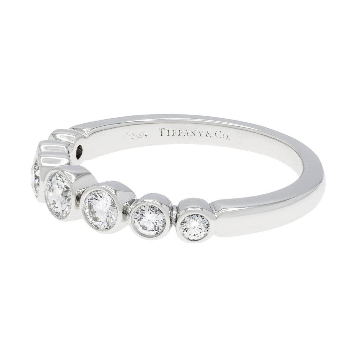 Tiffany & Co. Platinum Diamond Graduated Jazz Ring Designer Jewellery Tiffany and Co