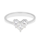 18K White Gold 0.77 Carat Diamond Heart Ring Fine Jewellery Modaselle
