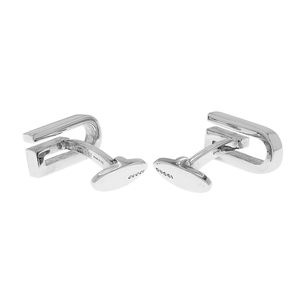 新製品情報も満載 Silver Sterling Gucci G Modaselle – Cufflinks Logo 小物