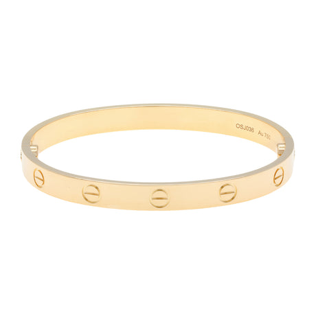 Cartier 18K Yellow Gold Classic Love Bracelet Designer Jewellery Cartier