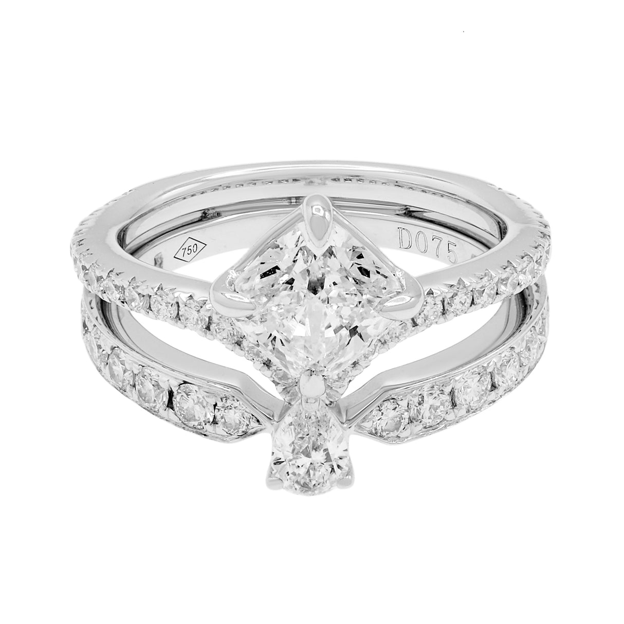 18K White Gold 1.01 Carat Cushion Diamond Ring Fine Jewellery Modaselle