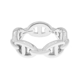 Hermes Sterling Silver Chaine d'Ancre Enchainee Ring Designer Jewellery Hermes