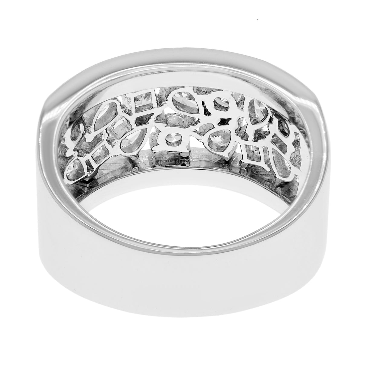 18K White Gold 1.47 Carat Traforato Ring