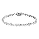 18K White Gold 4.62 Carat Tennis Bracelet