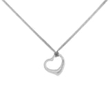 Tiffany & Co. Sterling Silver Open Heart Pendant w/ Mesh Necklace Designer Jewellery Tiffany and Co