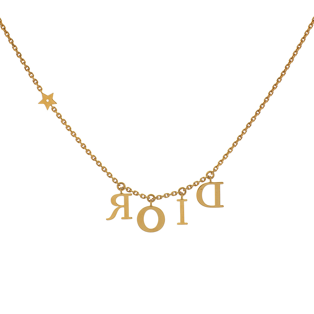 Christian Dior Crystal Logo Necklace