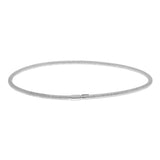 14K White Gold Blasted Bangle