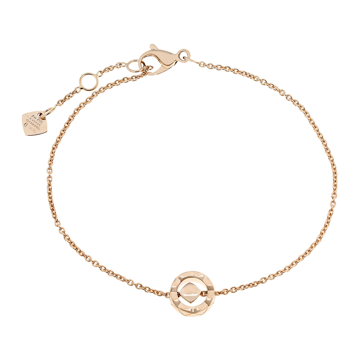 Chanel 18K Beige Gold Diamond Coco Bracelet Designer Jewellery Chanel