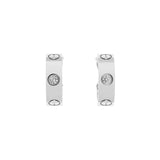 Cartier 18K White Gold Diamond Love Earrings