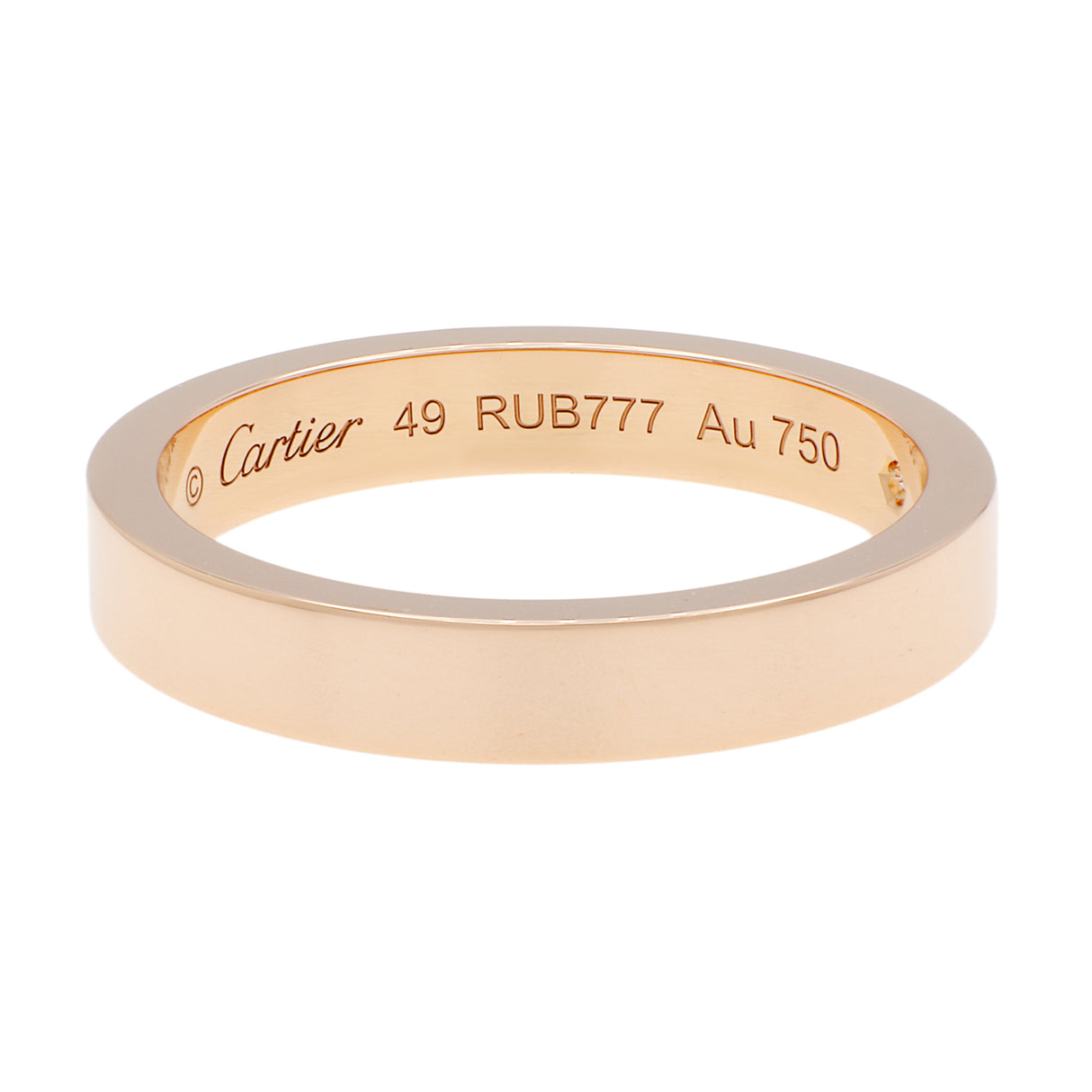 Cartier 18K Rose Gold Diamond C de Cartier Wedding Band Ring Designer Jewellery Cartier