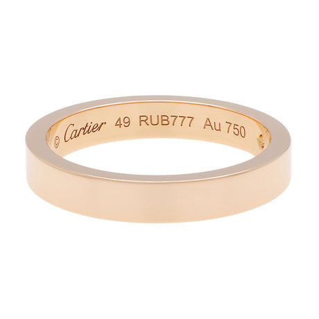 Cartier 18K Rose Gold Diamond C de Cartier Wedding Band Ring
