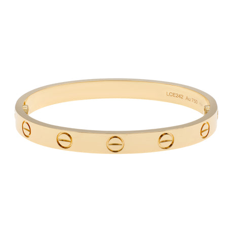 Cartier 18K Yellow Gold Classic Love Bracelet Designer Jewellery Cartier