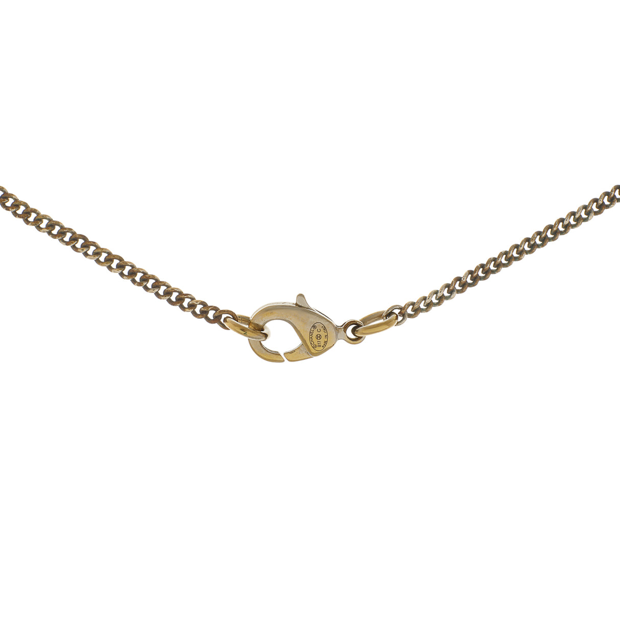 Chanel Gold Silver Aged Hardware Crystal CC Pendant Necklace Designer Jewellery Chanel