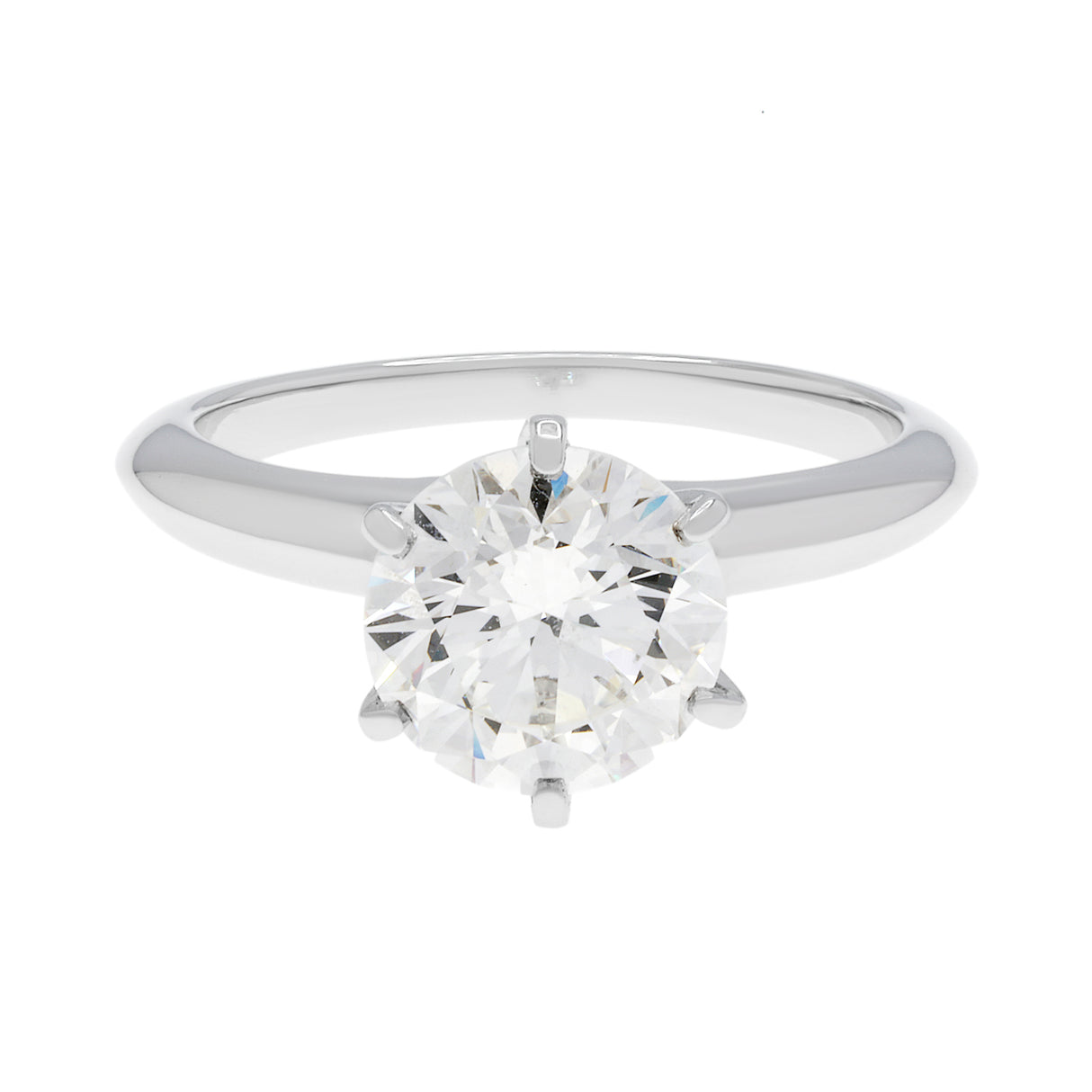 Tiffany & Co. Platinum 2.11 Carat Diamond Solitaire Engagement Ring Designer Jewellery Tiffany and Co