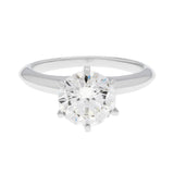 Tiffany & Co. Platinum 2.11 Carat Diamond Solitaire Engagement Ring Designer Jewellery Tiffany and Co