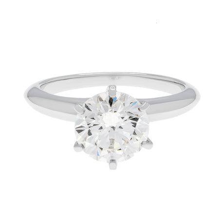Tiffany & Co. Platinum 2.11 Carat Diamond Solitaire Engagement Ring Designer Jewellery Tiffany and Co