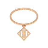 Hermes 18K Rose Gold Gambade H Ring Designer Jewellery Hermes