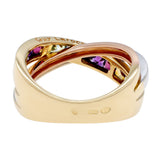 18K Yellow Gold Guy Laroche Brazilian Mix Crossover Ring