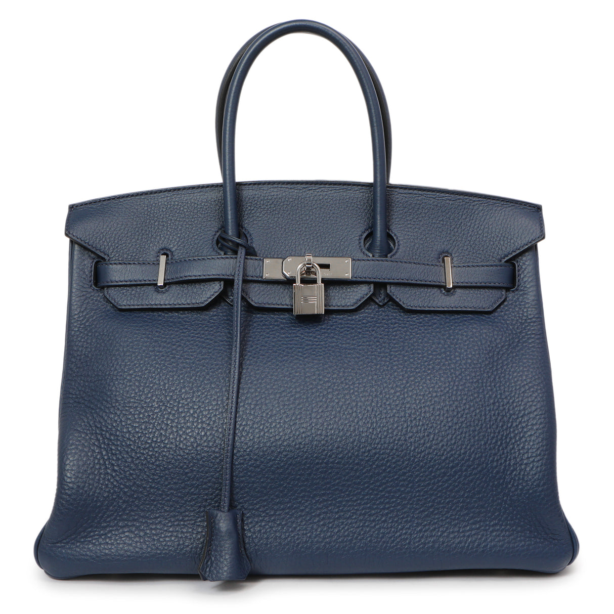 Hermes Bleu Saphir Clemence Birkin 35