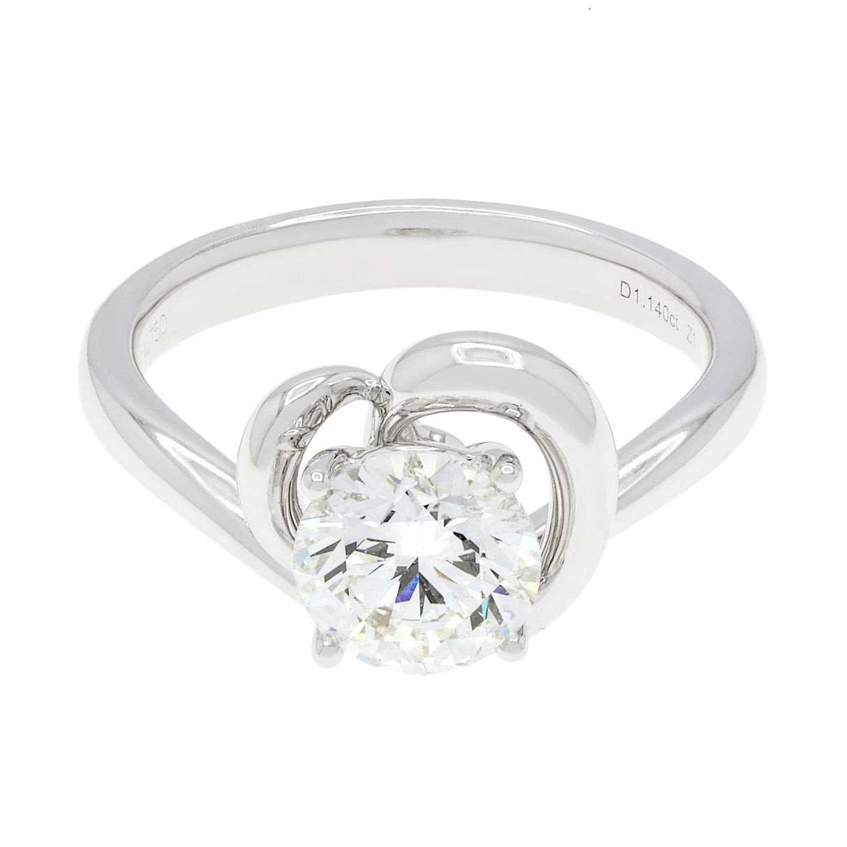 18K White Gold 1.14 Carat Diamond Solitaire Ring Fine Jewellery Modaselle