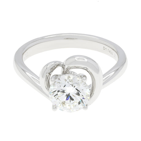 18K White Gold 1.14 Carat Diamond Solitaire Ring Fine Jewellery Modaselle