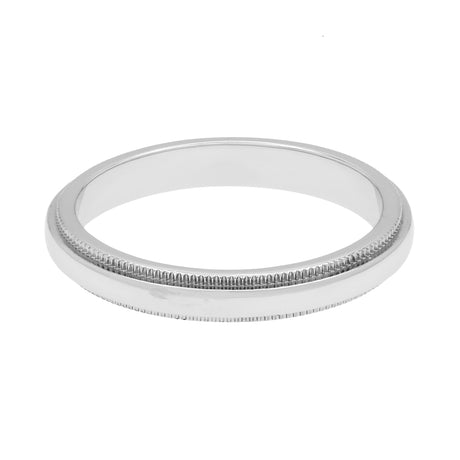 Tiffany & Co. Platinum 3mm Milgrain Band Ring Designer Jewellery Tiffany and Co