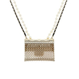 Chanel Metal Lambskin Pearl Chain Flap Bag Long Necklace Designer Jewellery Chanel