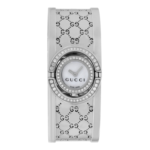 Gucci Stainless Steel Diamond Twirl 112 Quartz Watch Watches Gucci