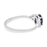 18K White Gold 0.95 Carat Oval Sapphire Ring Fine Jewellery Modaselle