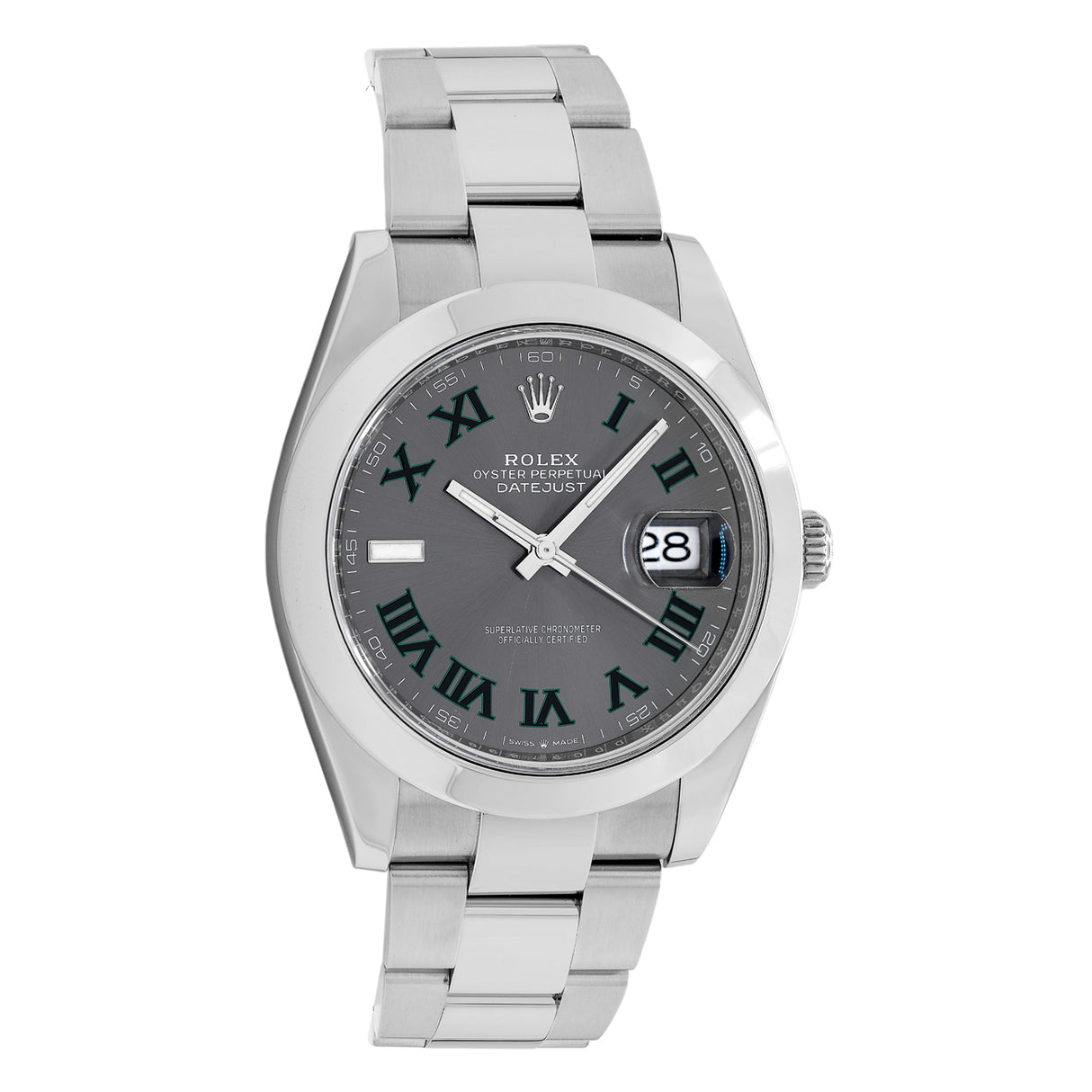 Rolex Stainless Steel Wimbledon Datejust 41 126300 Watches Rolex