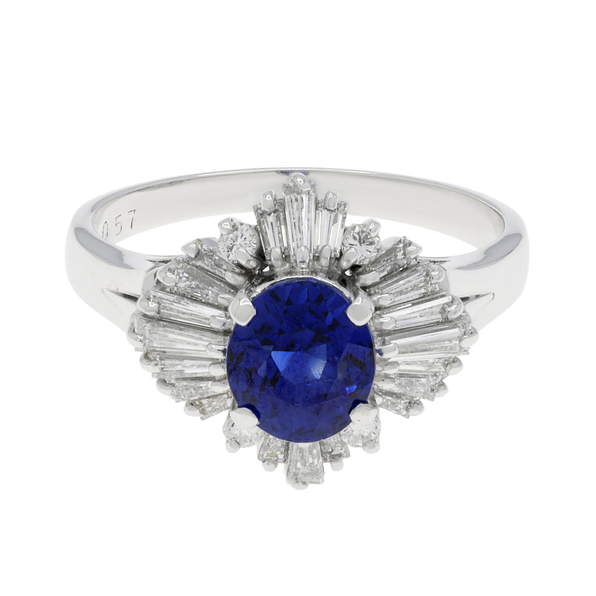 Platinum 1.52 Carat Sapphire Diamond Ring Fine Jewellery Modaselle