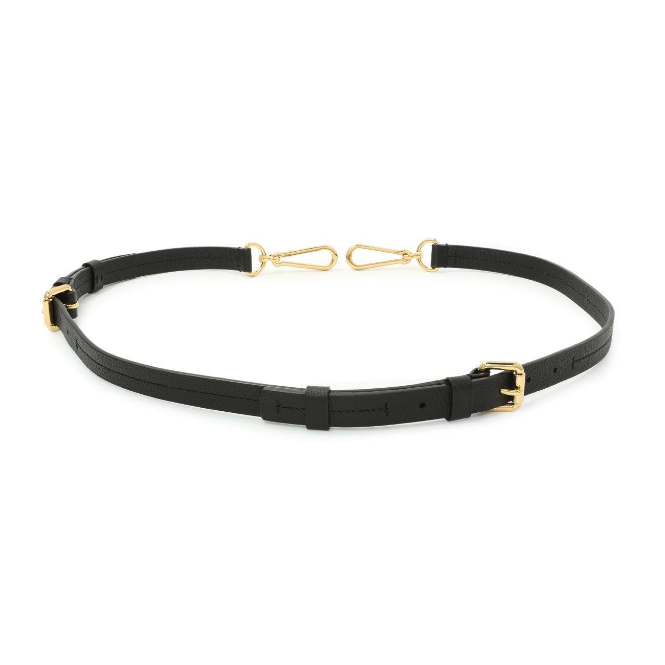 Louis Vuitton ブラックストラップ Louis Vuitton Black Calfskin 20mm Adjustable Shoulder Strap