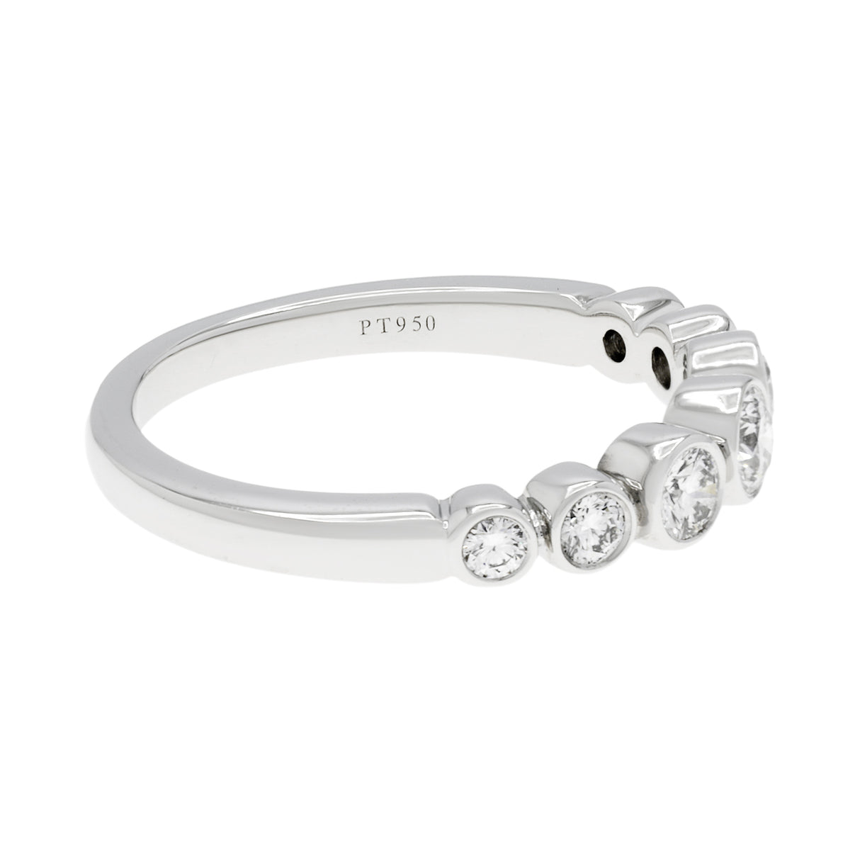 Tiffany & Co. Platinum Diamond Graduated Jazz Ring Designer Jewellery Tiffany and Co