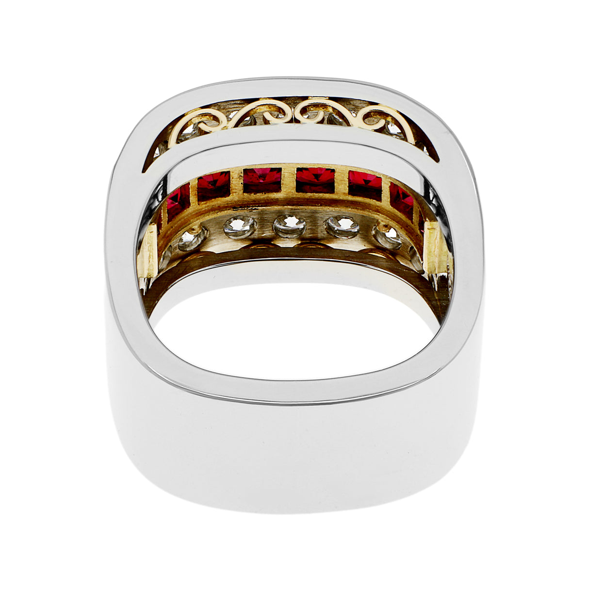 19K Montecristo 1.68 Carat Ruby Diamond Band Ring Fine Jewellery Modaselle