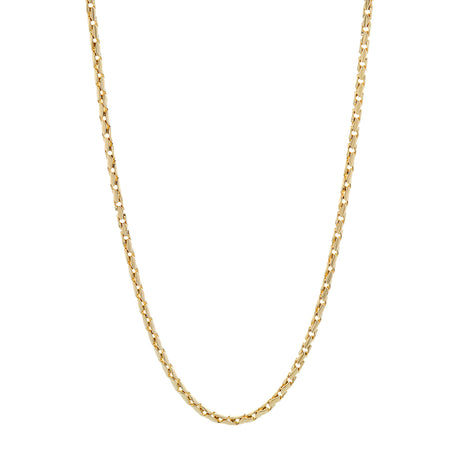 David Yurman 18K Yellow Gold 5mm Fluted Chain Necklace Designer Jewellery David Yurman