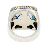 David Yurman Sterling Silver 18K Yellow Gold Topaz Albion Ring Designer Jewellery David Yurman
