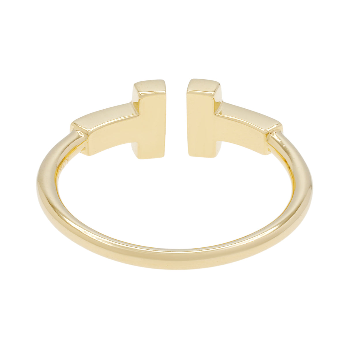 Tiffany & Co. 18K Yellow Gold Diamond T Wire Ring Designer Jewellery Tiffany and Co
