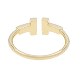 Tiffany & Co. 18K Yellow Gold Diamond T Wire Ring Designer Jewellery Tiffany and Co