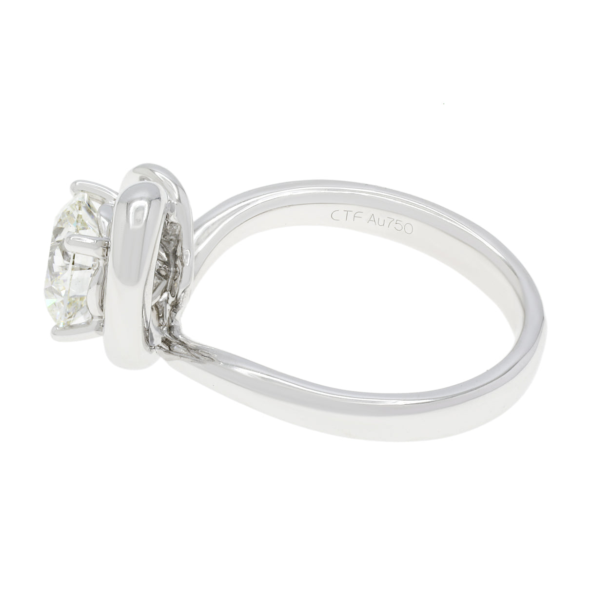 18K White Gold 1.14 Carat Diamond Solitaire Ring Fine Jewellery Modaselle