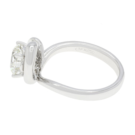 18K White Gold 1.14 Carat Diamond Solitaire Ring Fine Jewellery Modaselle