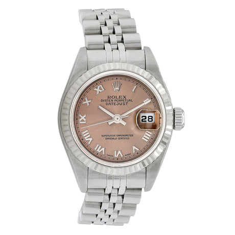 Rolex Stainless Steel 18K White Gold Diamond Datejust 26 79174 Watches Rolex
