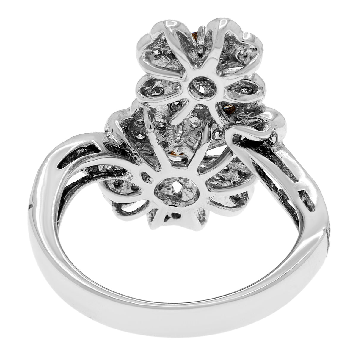 18K White Gold 1.02 Carat Floral Diamond Ring