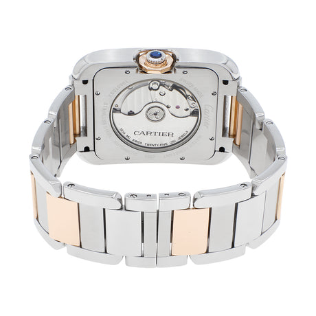 Cartier Stainless Steel 18K Rose Gold Tank Anglaise XL W5310006