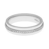 Tiffany & Co. 18K White Gold Diamond Narrow T Ring Designer Jewellery Tiffany and Co